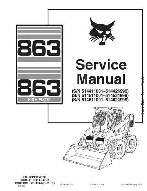 bobcat skid steer 863 service manual|bobcat 863 skid steer manual.